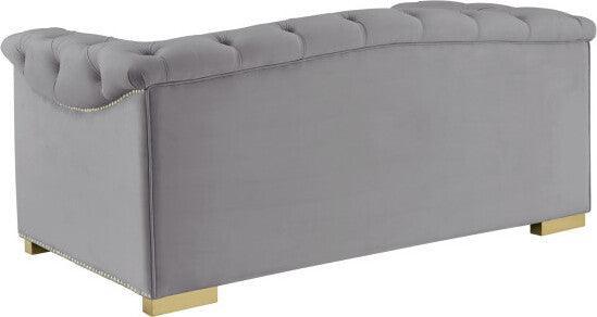 Farah grey deals velvet sofa