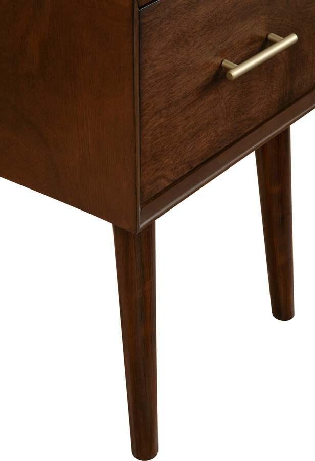 Alpine Furniture Side & End Tables - Flynn 26.5" H End Table Walnut