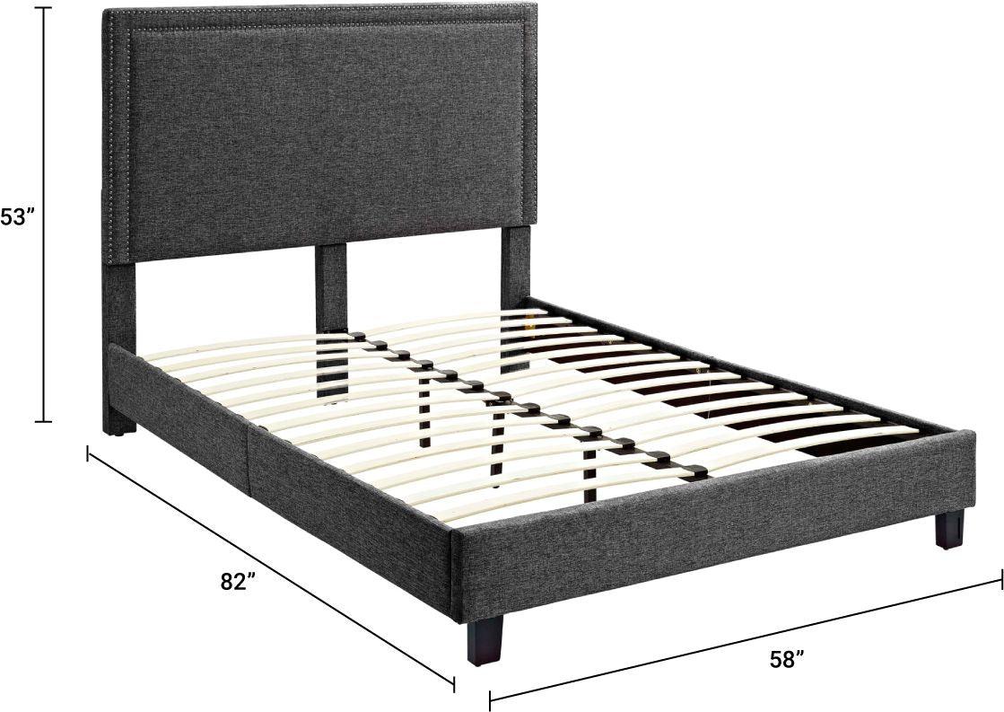 Elements Beds - Full Platform Bed Charcoal