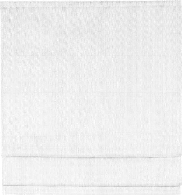 Olliix.com Curtains - Galen 64" Basketweave Cordless Roman Shade White