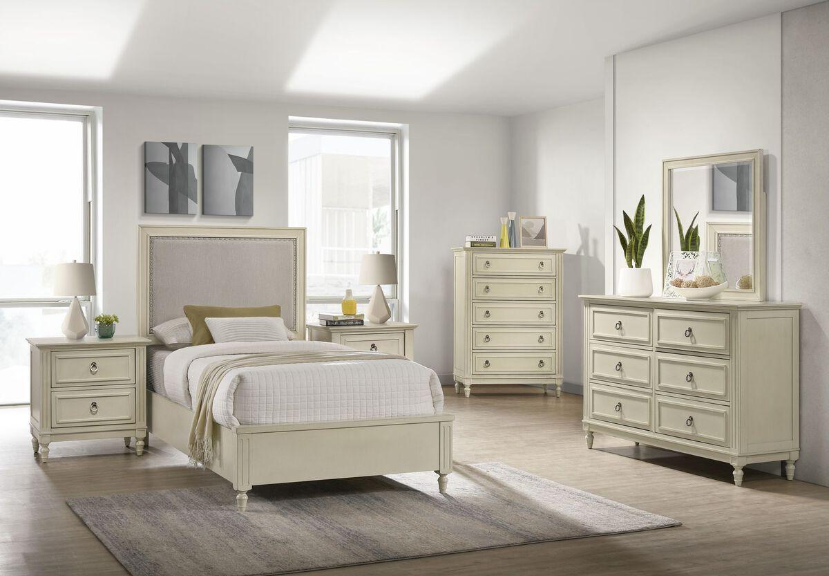 Elements Bedroom Sets - Gia Twin Panel 5 Piece Bedroom Set