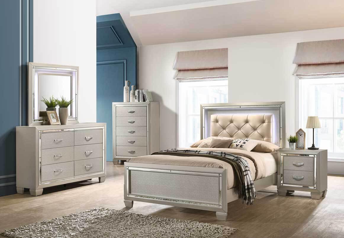 Elements Beds - Glamour Youth Twin Platform Bed Champagne