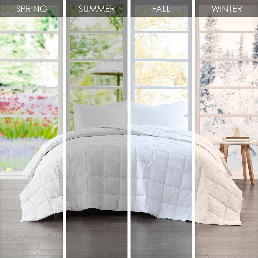 Shop Goose Feather and Down Filling All Seasons Blanket White TN51-0485, Comforters & Blankets