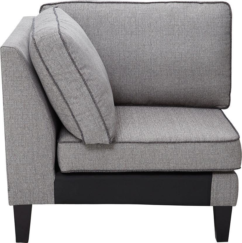 Olliix.com Accent Chairs - Gordon Traditional Modular Chair Corner 36" x 36" x 35.5" Gray