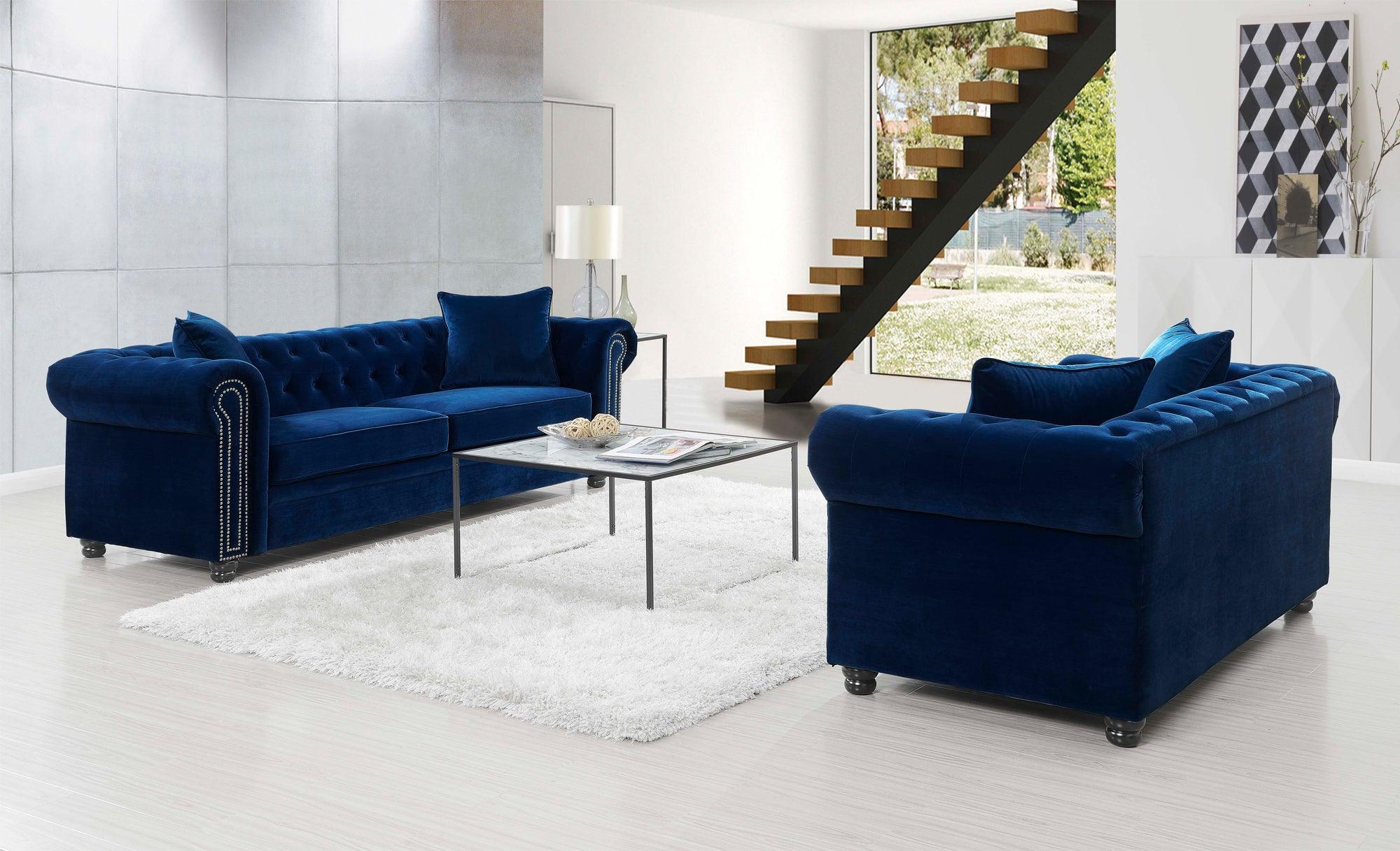 Elements Sofas & Couches - Gramercy Sofas Navy Blue