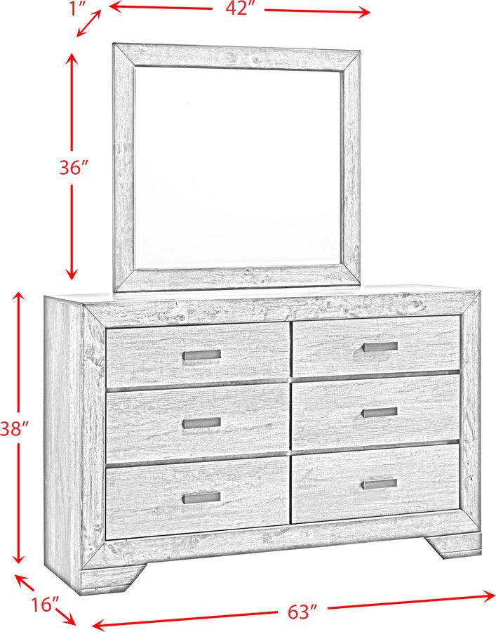 Elements Bedroom Sets - Grayson Dresser & Mirror Set Gray Oak