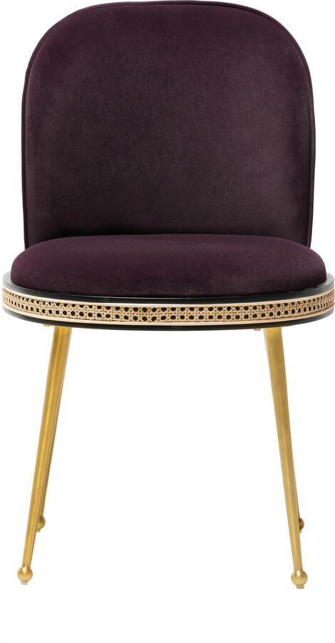 Tov Furniture Dining Chairs - Harley Eggplant Velvet Dining Chair Eggplant