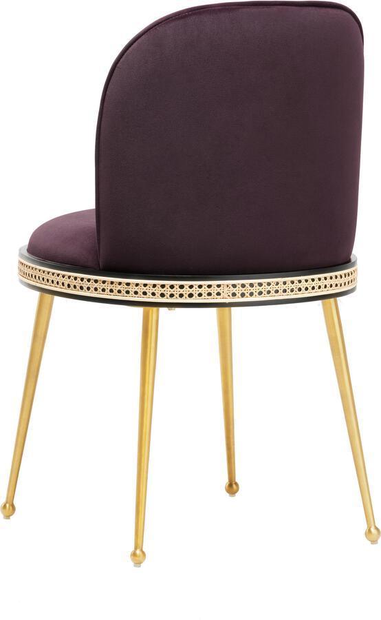 Tov Furniture Dining Chairs - Harley Eggplant Velvet Dining Chair Eggplant