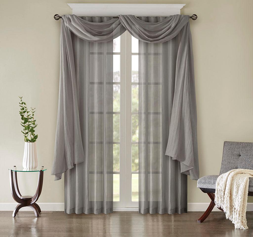 Grey scarf clearance curtain