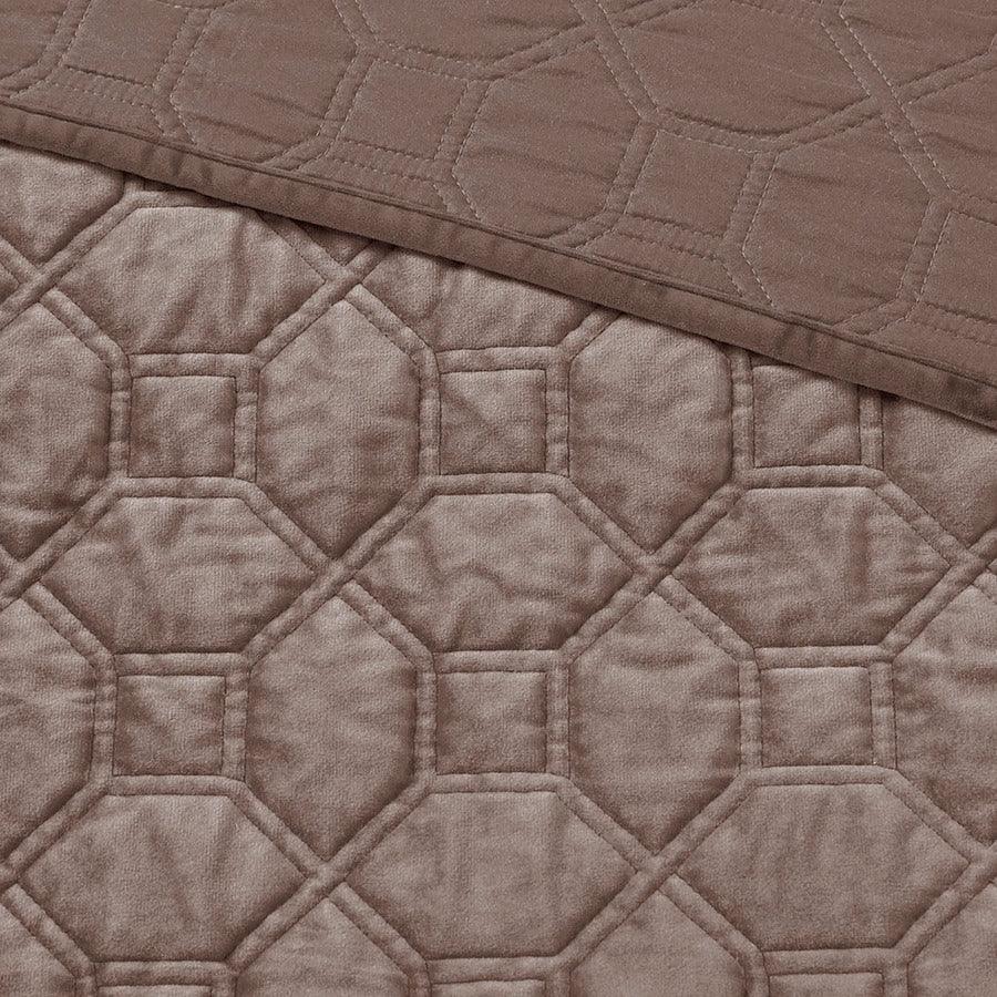 Olliix.com Comforters & Blankets - Harper Full/Queen Coverlet & Bedspread Taupe