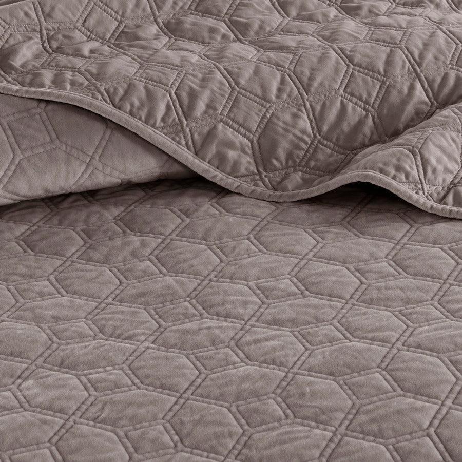 Olliix.com Comforters & Blankets - Harper Full/Queen Coverlet & Bedspread Taupe