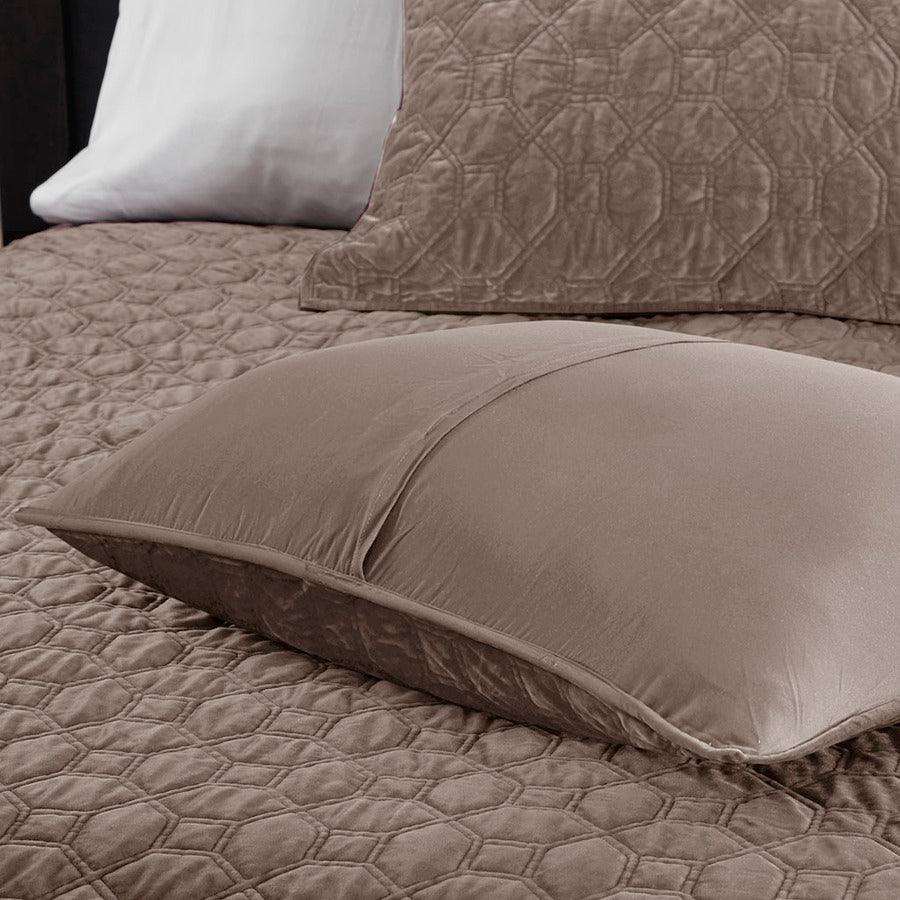 Olliix.com Comforters & Blankets - Harper Full/Queen Coverlet & Bedspread Taupe