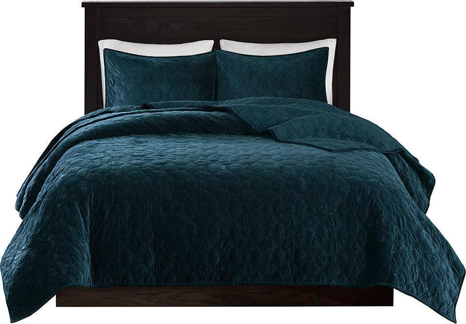 Olliix.com Comforters & Blankets - Harper Full/Queen Coverlet & Bedspread Teal