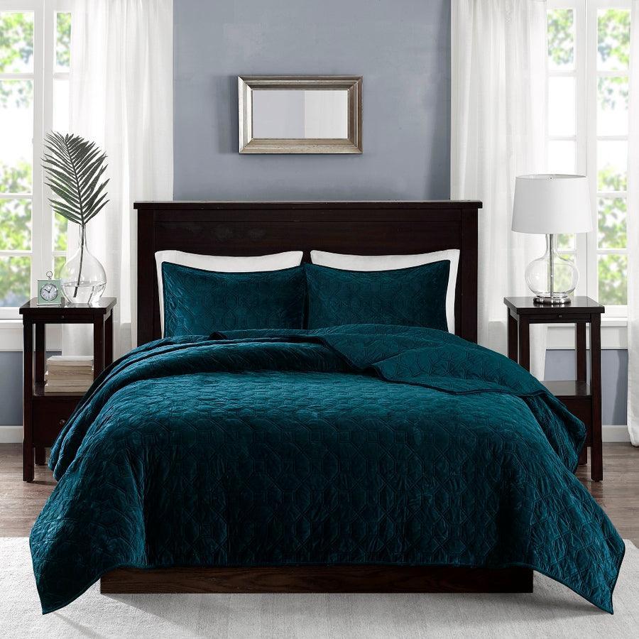 Olliix.com Comforters & Blankets - Harper Full/Queen Coverlet & Bedspread Teal