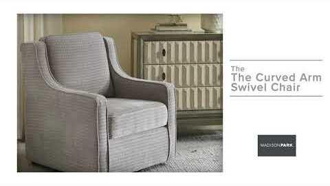 Olliix.com Accent Chairs - Harris Chenille Swivel Chair Gray