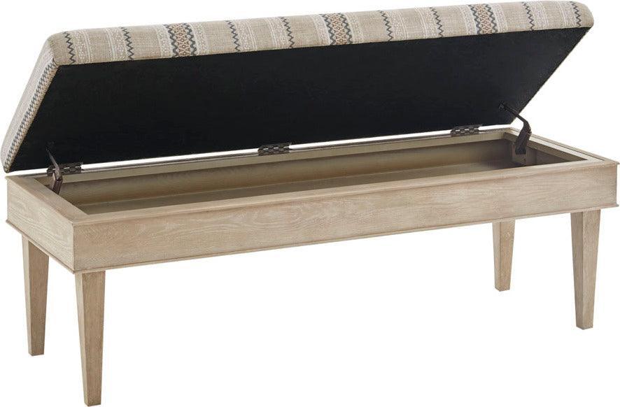 Olliix.com Benches - Harstrom Storage Bench Beige Multicolor