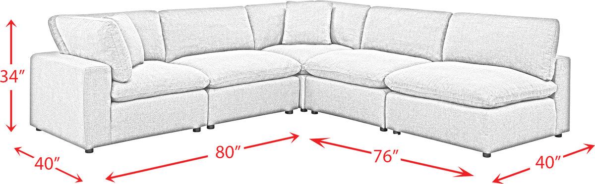 Elements Sectional Sofas - Haven 5PC Sectional Sofa Cotton