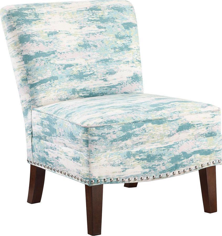 Olliix.com Accent Chairs - Hayden Slipper Accent Chair Blue Multi