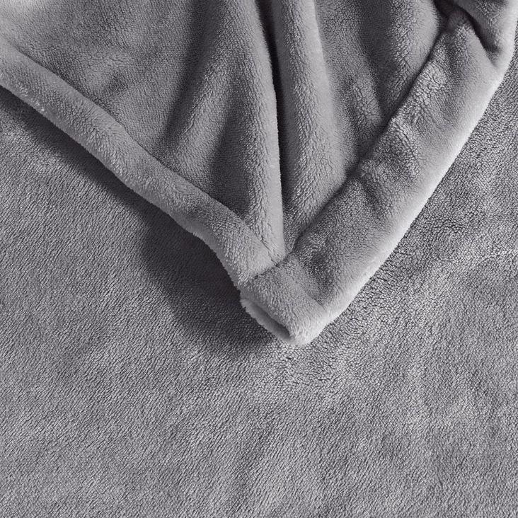 Olliix.com Comforters & Blankets - Heated Plush Twin Blanket Gray