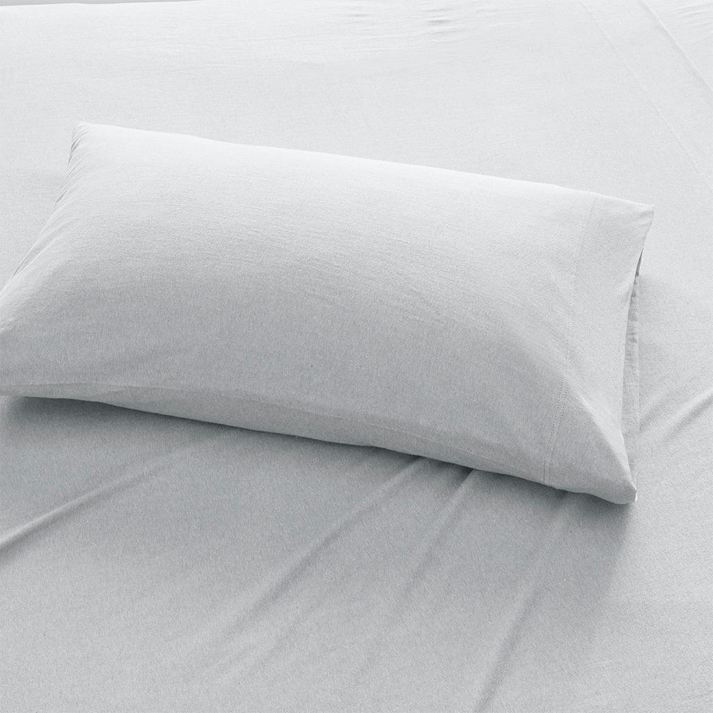 Olliix.com Sheets & Sheet Sets - Heathered Full Sheet Set Light Gray