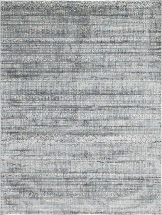 Unique Loom Indoor Rugs - Helios Rustic 9x12 Rectangular Rug Gray