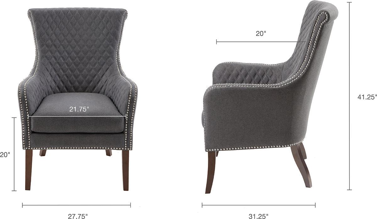 Olliix.com Accent Chairs - Heston Accent Chair Gray