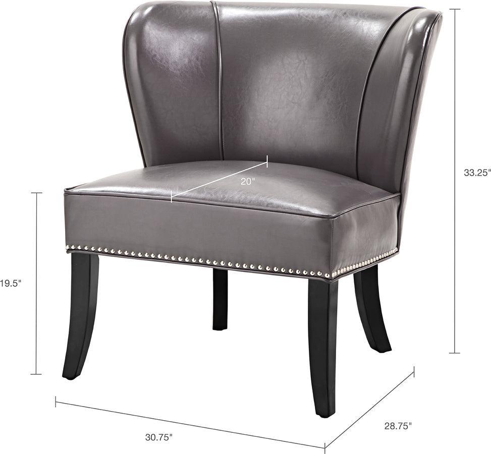 Olliix.com Accent Chairs - Hilton Armless Accent Chair Gray