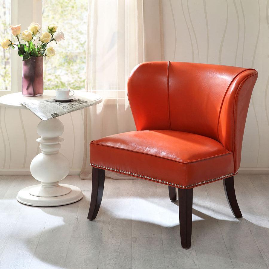 Olliix.com Accent Chairs - Hilton Armless Accent Chair Orange