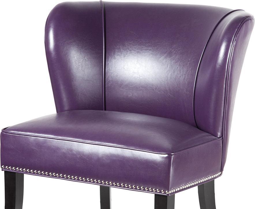 Purple leather best sale accent chair