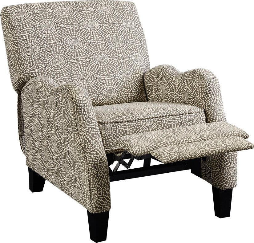 Push back discount chair with ottoman