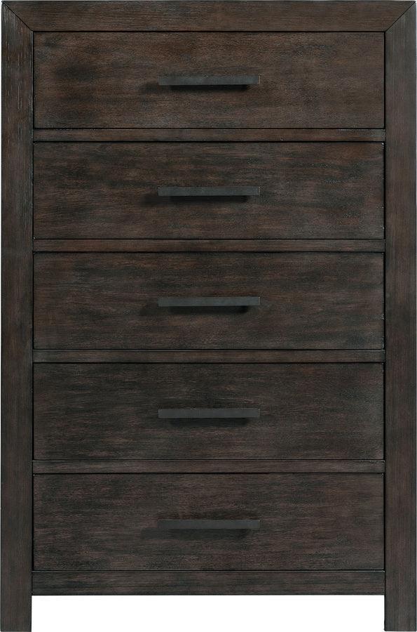 Elements Chest of Drawers - Holland 5-Drawer Chest Dark Walnut