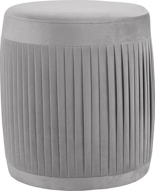 Olliix.com Ottomans & Stools - Holt Transitional Accent Ottoman 16"W x 16"D x 18"H Light Gray