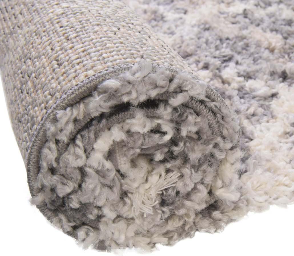 Unique Loom Indoor Rugs - Hygge Shag Modern 9x12 Rectangular Rug Gray