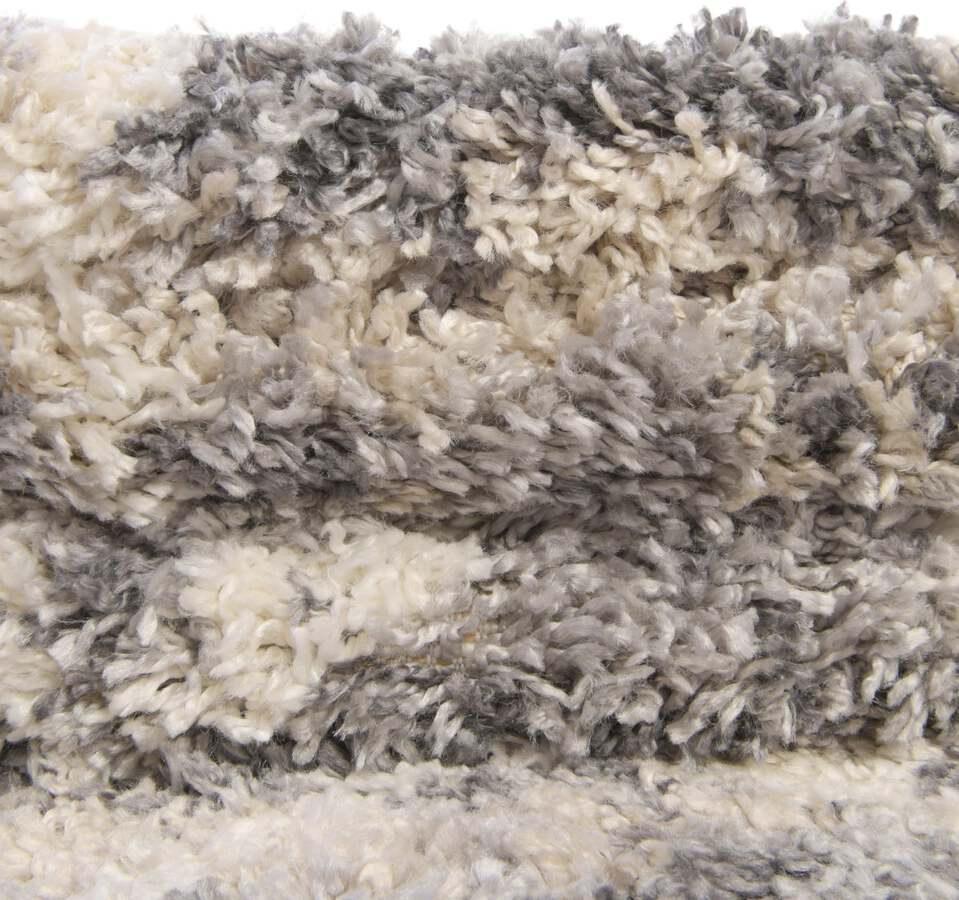 Unique Loom Indoor Rugs - Hygge Shag Modern 9x12 Rectangular Rug Gray