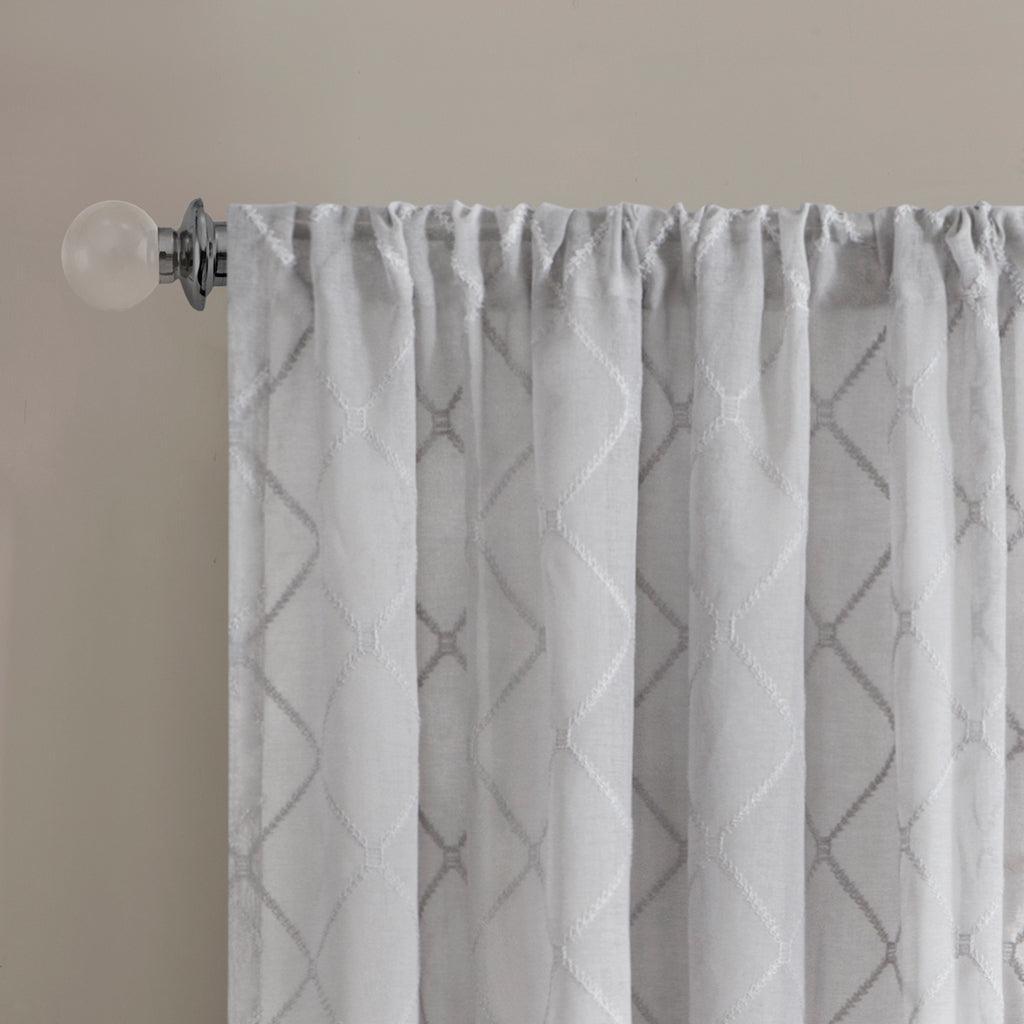 Olliix.com Curtains - Irina 84" Window Curtain Gray