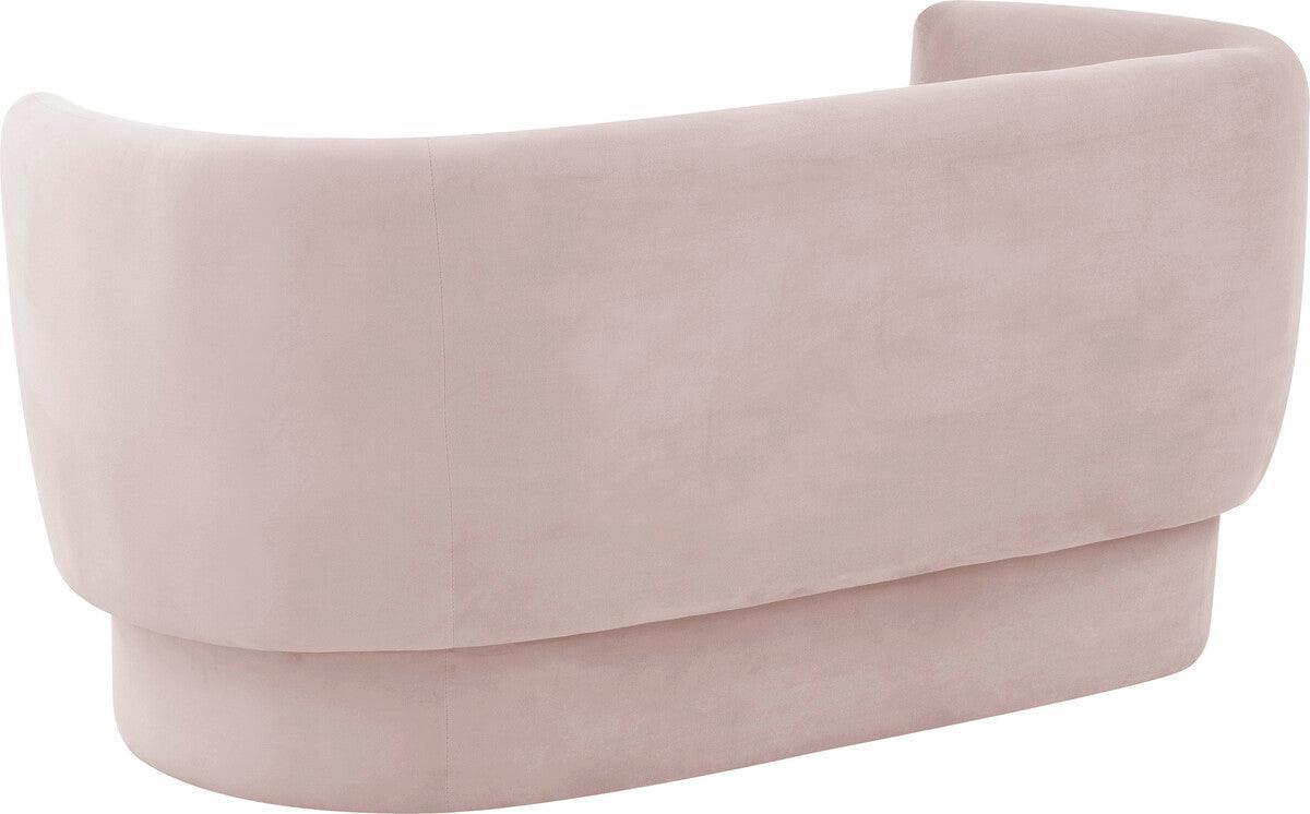 Tov Furniture Loveseats - Isabella Blush Velvet Loveseat