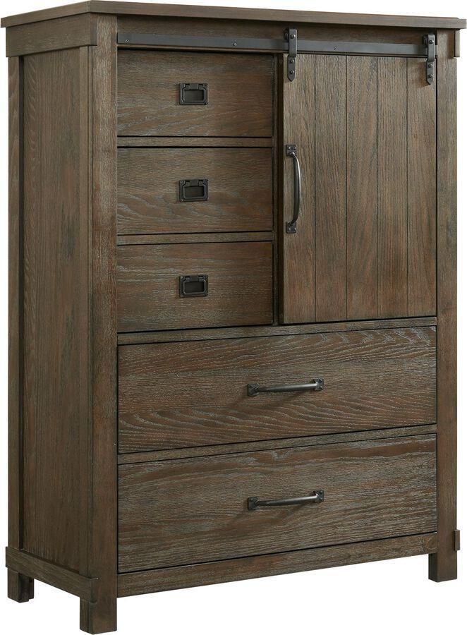 Elements Chest of Drawers - Jack 5-Drawer Gentlemens Chest Walnut