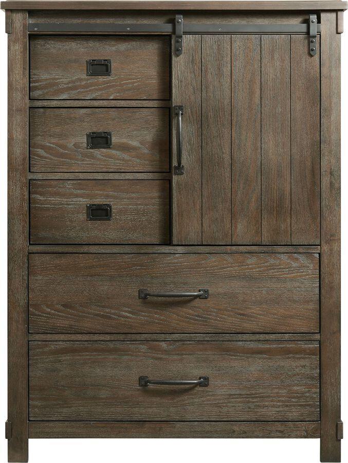 Elements Chest of Drawers - Jack 5-Drawer Gentlemens Chest Walnut