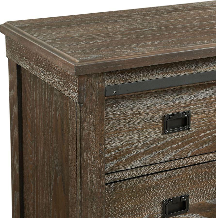 Elements Chest of Drawers - Jack 5-Drawer Gentlemens Chest Walnut