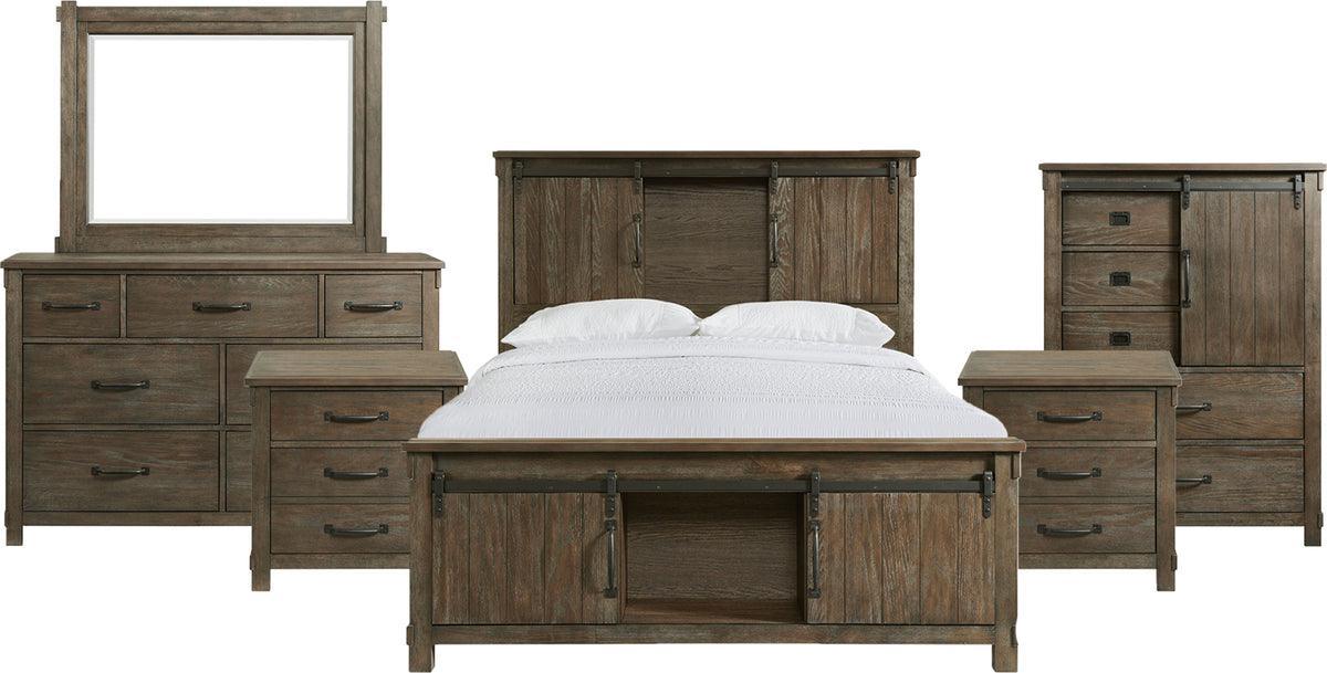 Elements Bedroom Sets - Jack Queen Platform Storage 6PC Bedroom Set