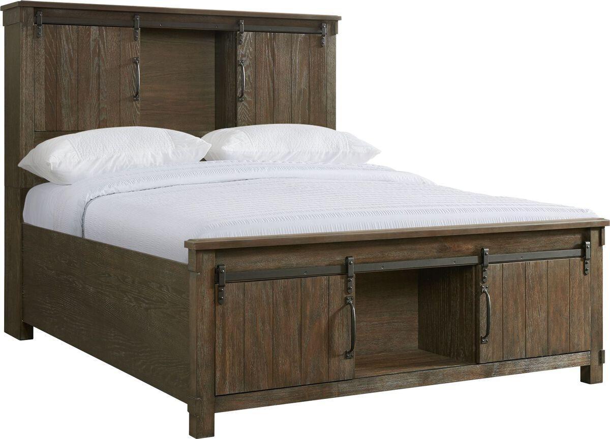 Elements Beds - Jack Queen Platform Storage Bed Walnut