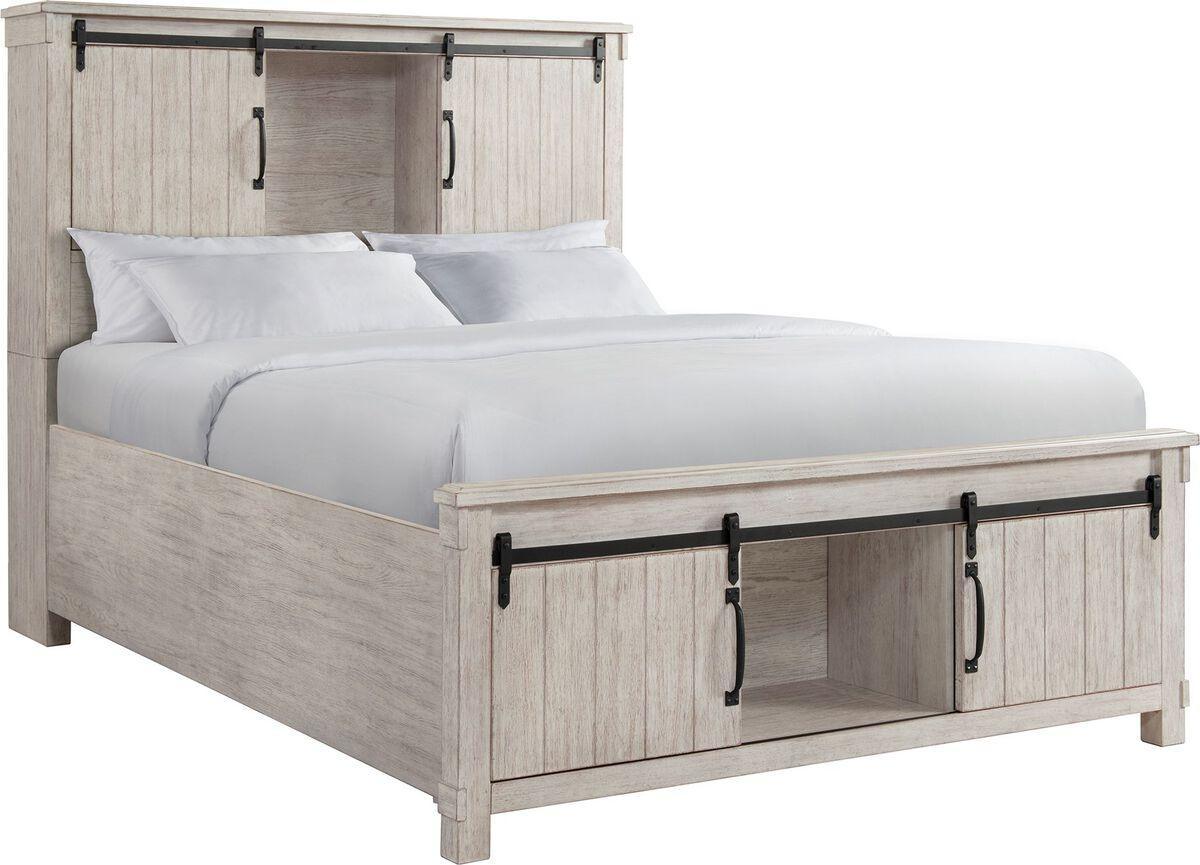 Elements Beds - Jack Queen Platform Storage Bed White