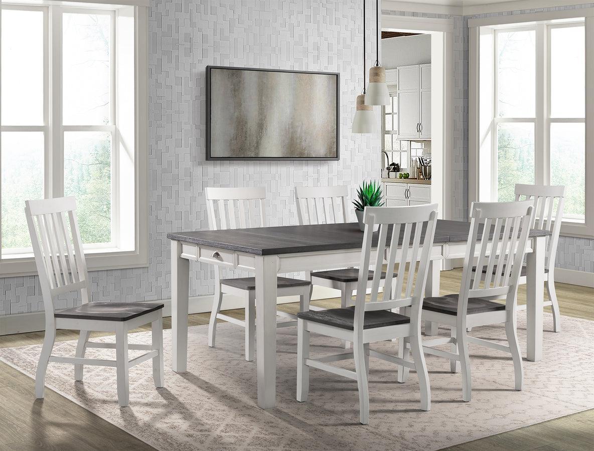 Elements Dining Tables - Jamison Two Tone Dining Table with Storage Gray & White