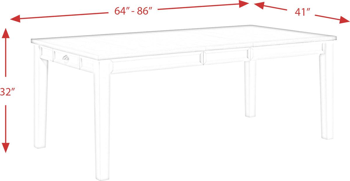 Elements Dining Tables - Jamison Two Tone Dining Table with Storage Gray & White