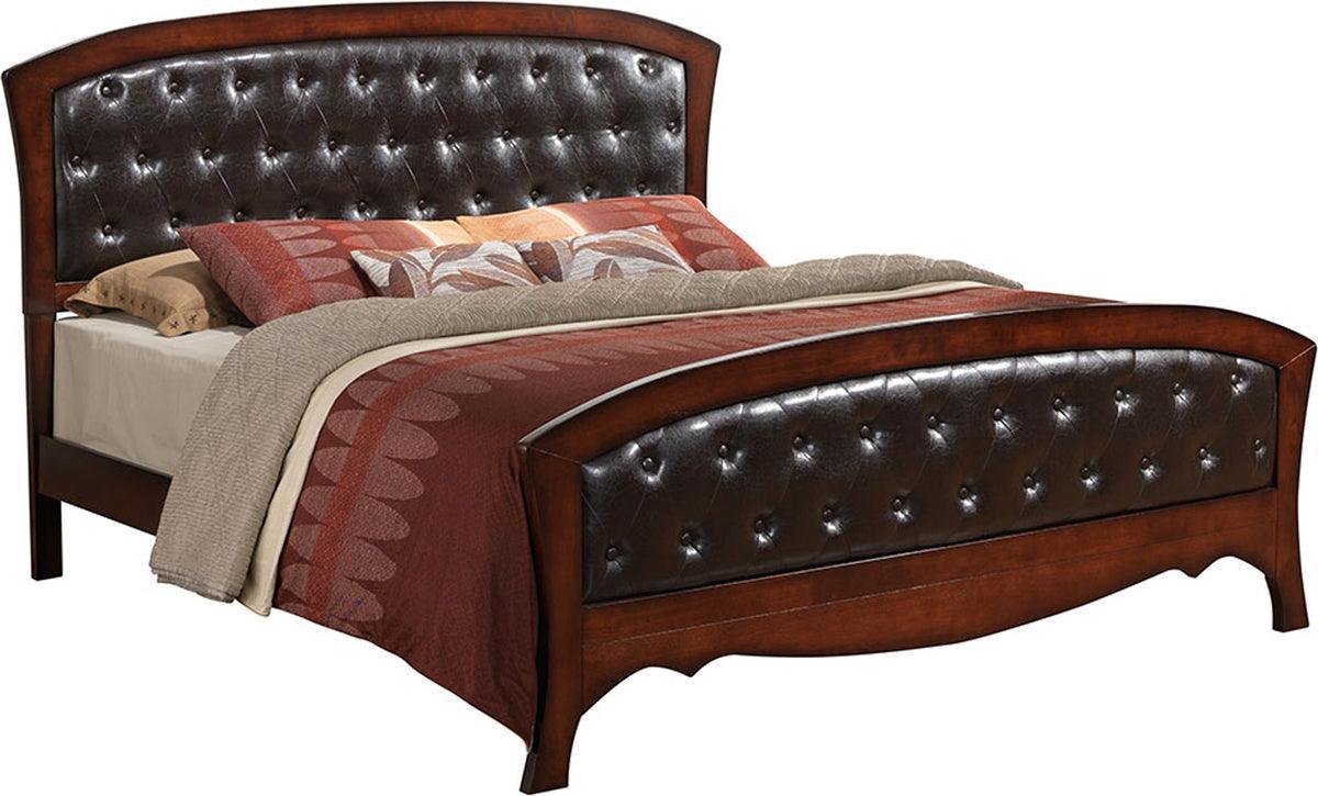 Elements Beds - Jansen Queen Panel Bed Medium Espresso