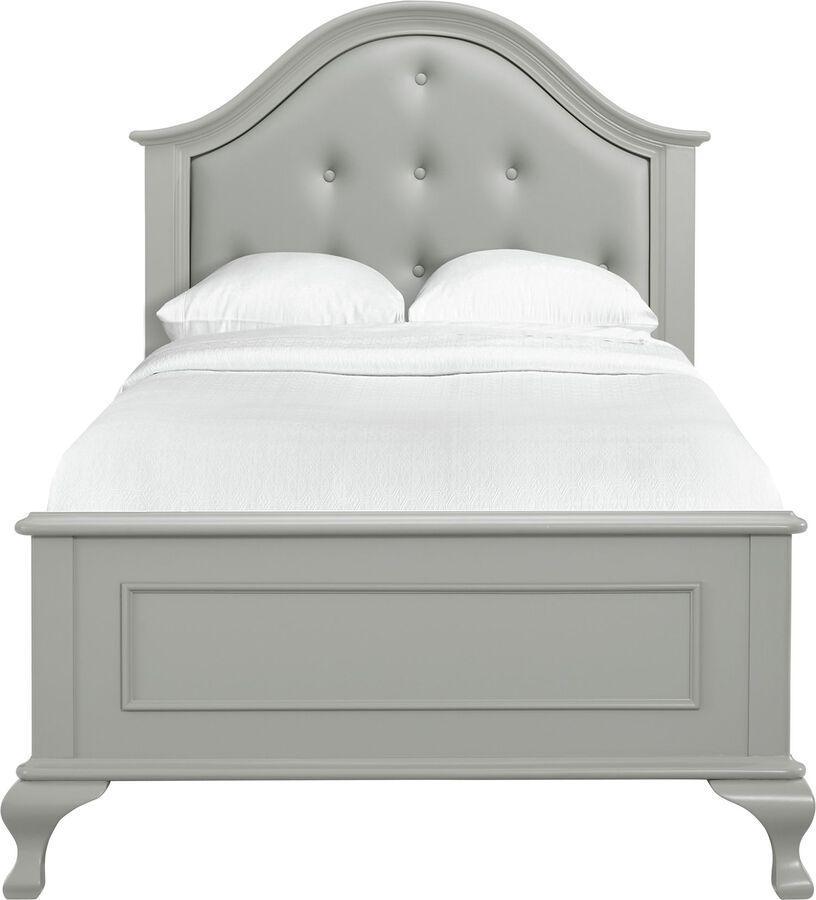 Elements Beds - Jenna Twin Panel Bed in Grey