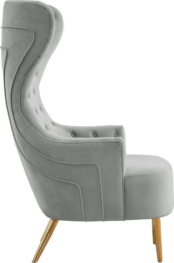 Grey velvet 2024 chair cheap