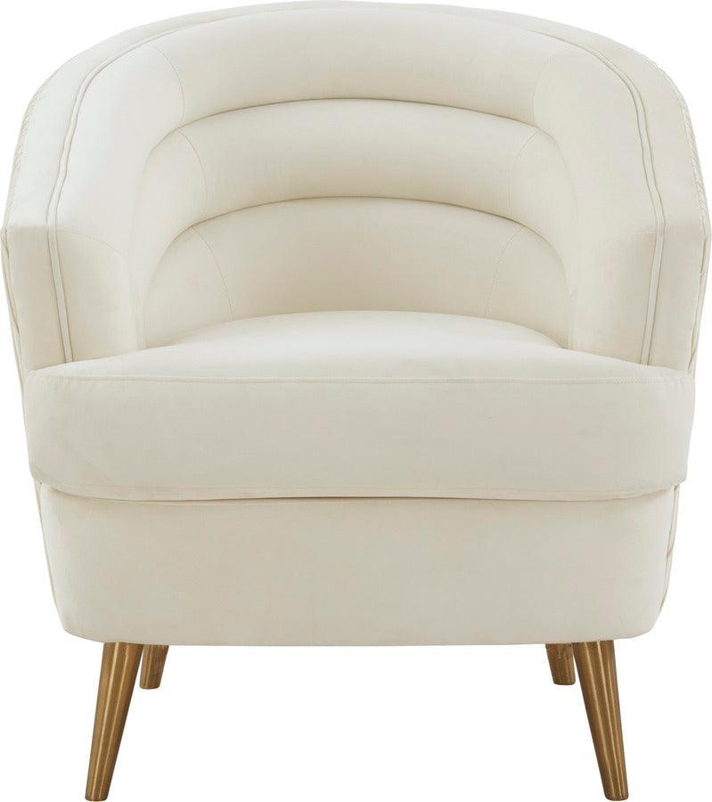 Tov Furniture Accent Chairs - Jules Cream Velvet Accent Chair