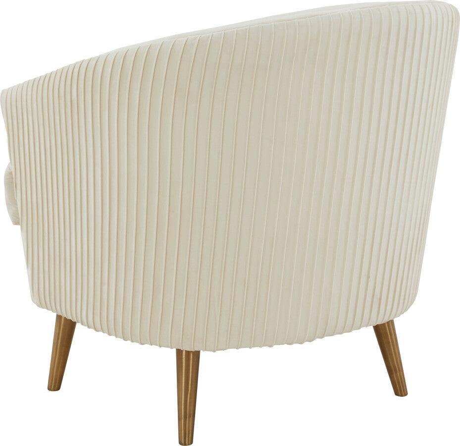 Tov Furniture Accent Chairs - Jules Cream Velvet Accent Chair