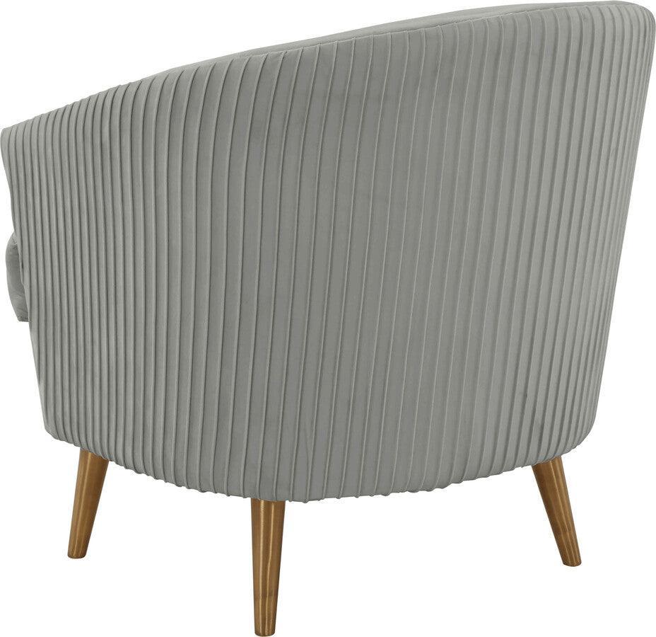 Tov Furniture Accent Chairs - Jules Light Grey Velvet Accent Chair